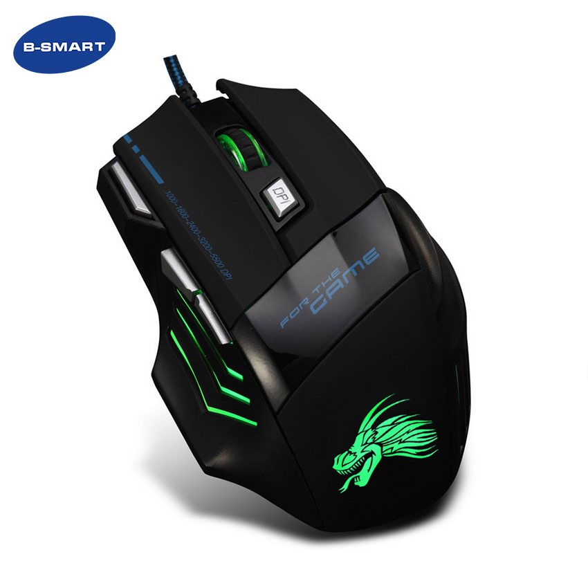 Chuột chơi game dây bọc dù Dragon X3 có đèn led, chuột gaming 3200DPI [BSmart]