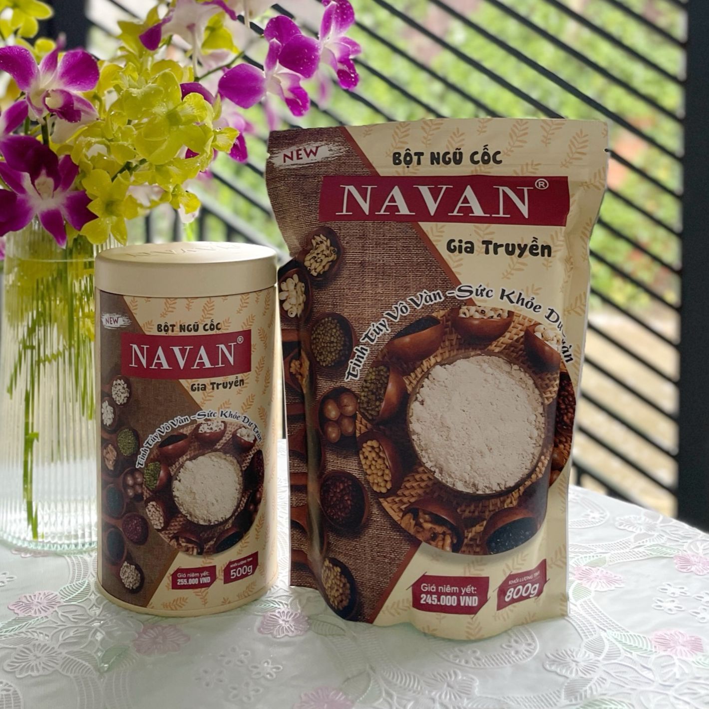 Bột ngũ cốc navan bổ sung dinh dưỡng cho mẹ bầu và lợi sữa sau sinh