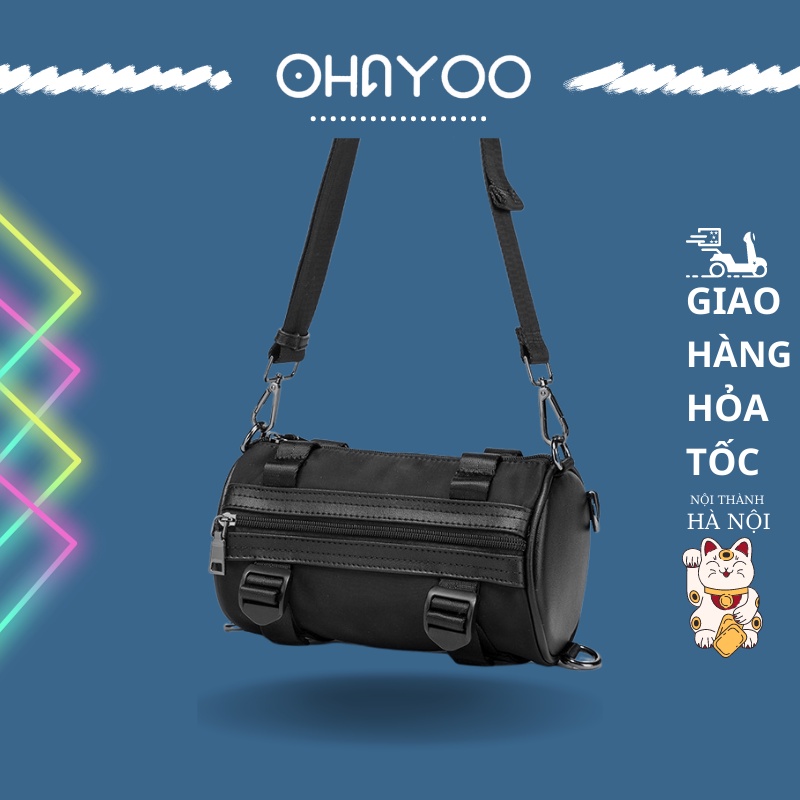 Túi đeo chéo nam nữ mini phối da ohayoo phong cách hàn quốc