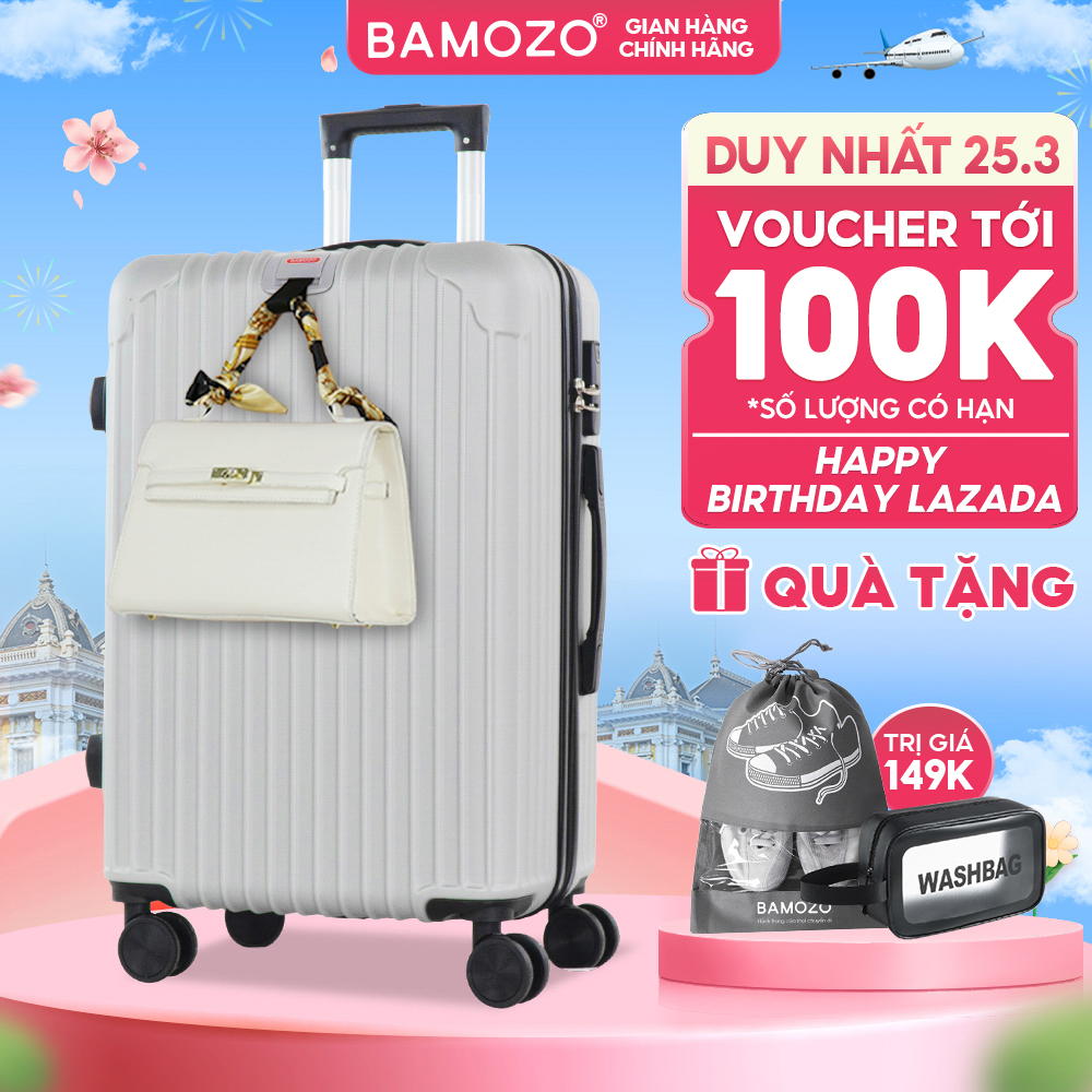 [Ship Hỏa Tốc 2H] Vali Kéo Du Lịch Bamozo 8801 Loại Thường 20/24 inches Bảo hành 5 năm Chống Va Đập Trầy Xước, BẢO HÀNH LỖI 1 ĐỔI 1
