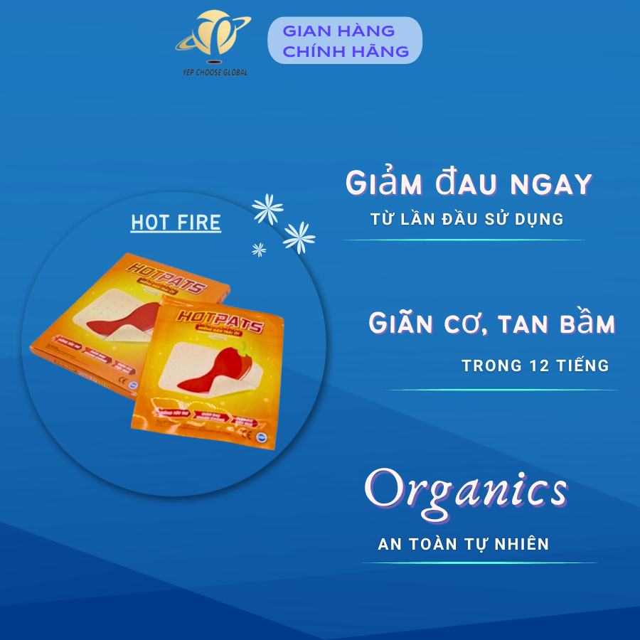 Miếng dán trái ớt hotpats hộp 7 miếng