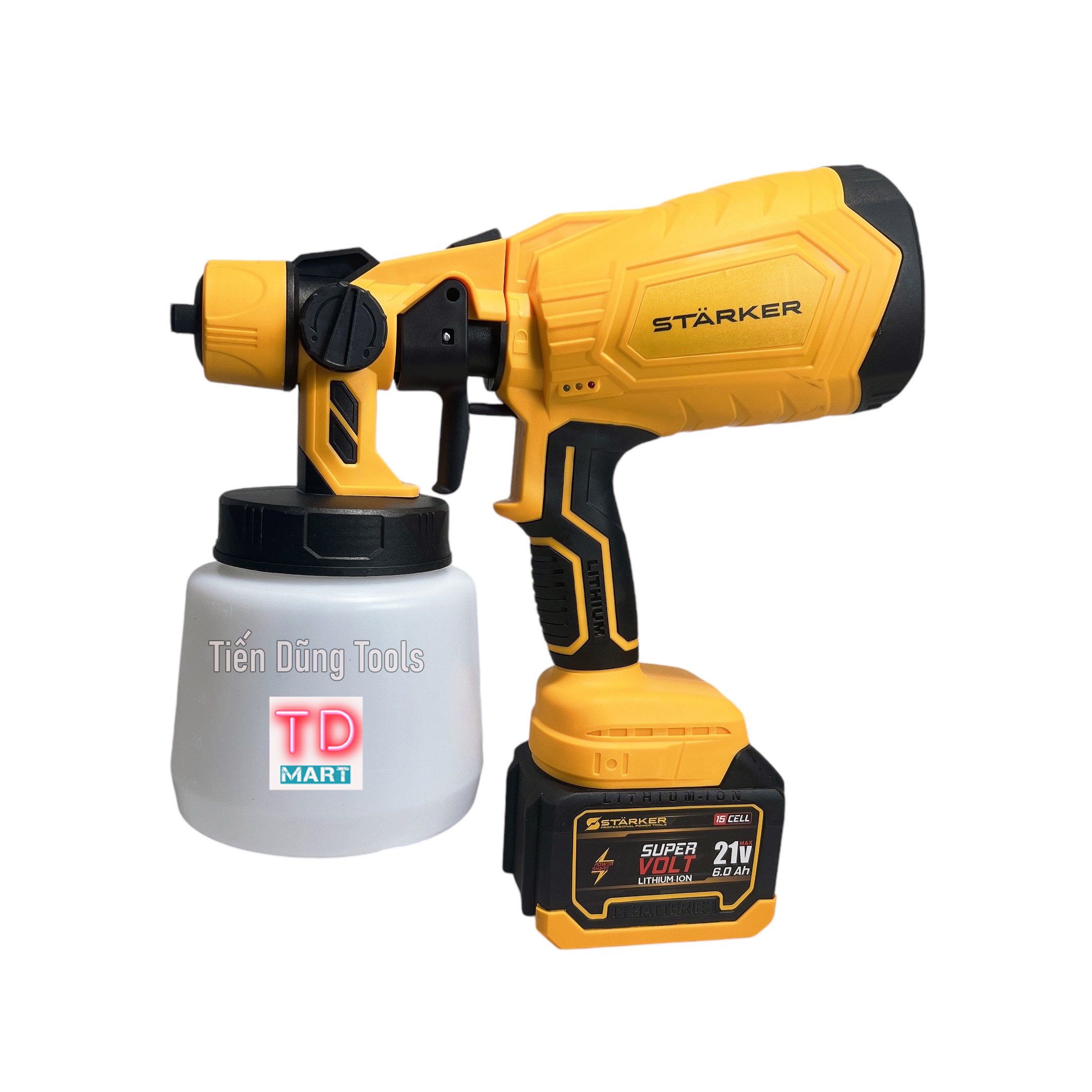  Máy Phun Sơn Pin STARKER Chân Pin Phổ Thông Chỉnh Được Tia Phun 