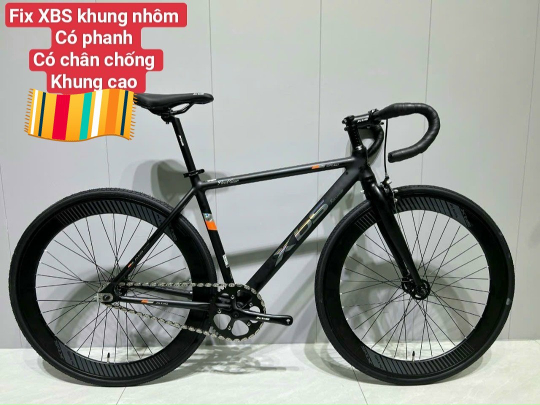 Xe đạp Fixed Gear khung nhôm,có tay phanh XDS (Tặng đèn còi + lục giác)