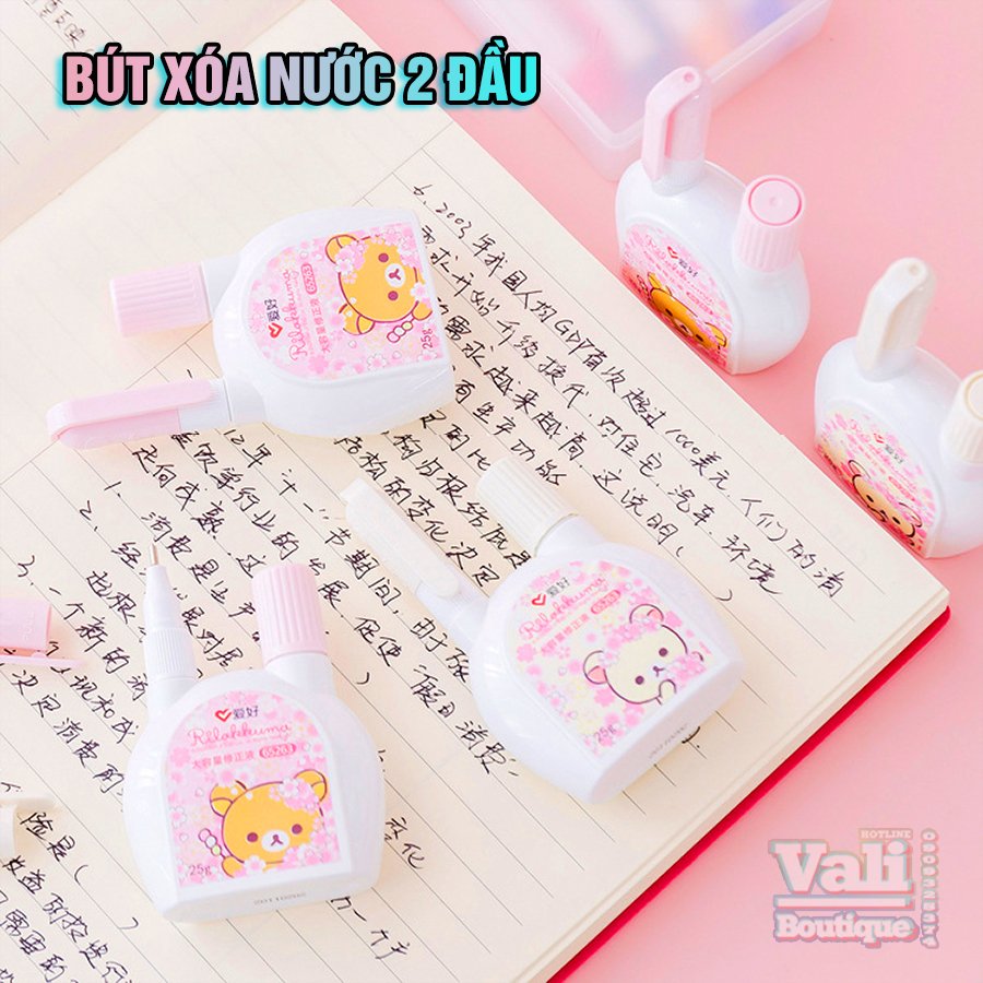 Bút xóa nước 2 đầu hình gấu R.ila.kuma - giao mẫu ngẫu nhiên.