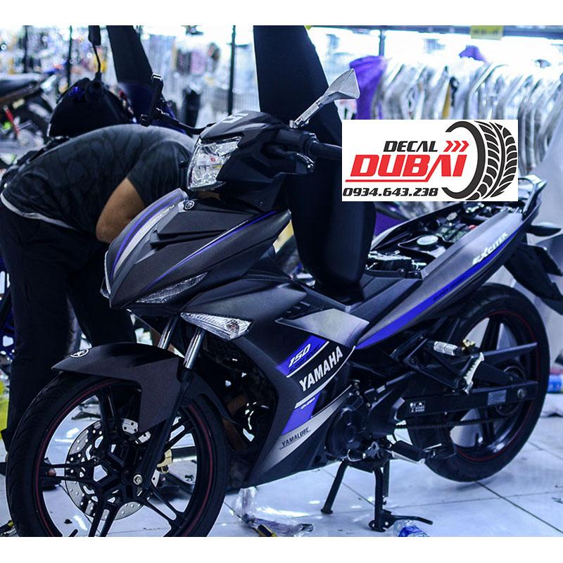 Tem Xe Exciter 150 Xanh Đen Nhám