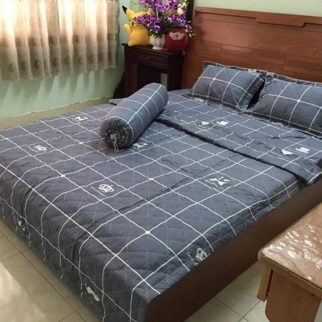 Bộ chăn ga vỏ gối 5 món mẫu vương niệm.