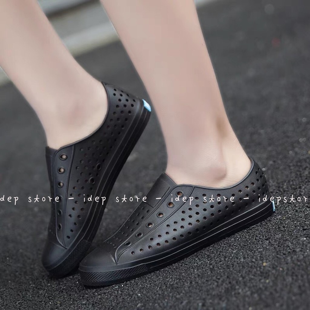 Giày nhựa lỗ nam - GL025 - Giày Sneaker nhựa đi mưa đi học đi chơi đi làm siêu nhẹ siêu mềm