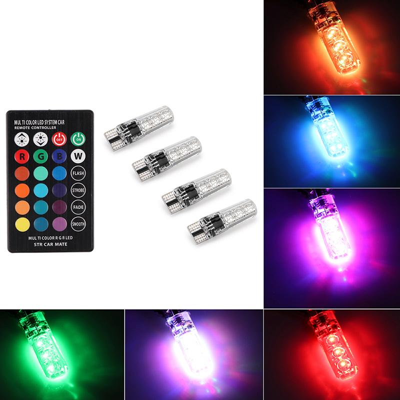 ĐÈN LED DEMI 16 MÀU CÓ REMOTE, Bộ 2 đèn Led demi 16 màu có remote , Đèn Led Demi T10 thay đổi 16 màu có remote giá rẻ cho xe máy, ĐÈN LED DEMI 16 MÀU CÓ REMOTE 3682