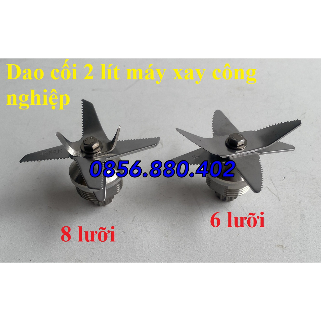 Cụm dao 6 lưỡi và 8 lưỡi bằng thép không gỉ máy xay sinh tố công nghiệp 2 lít