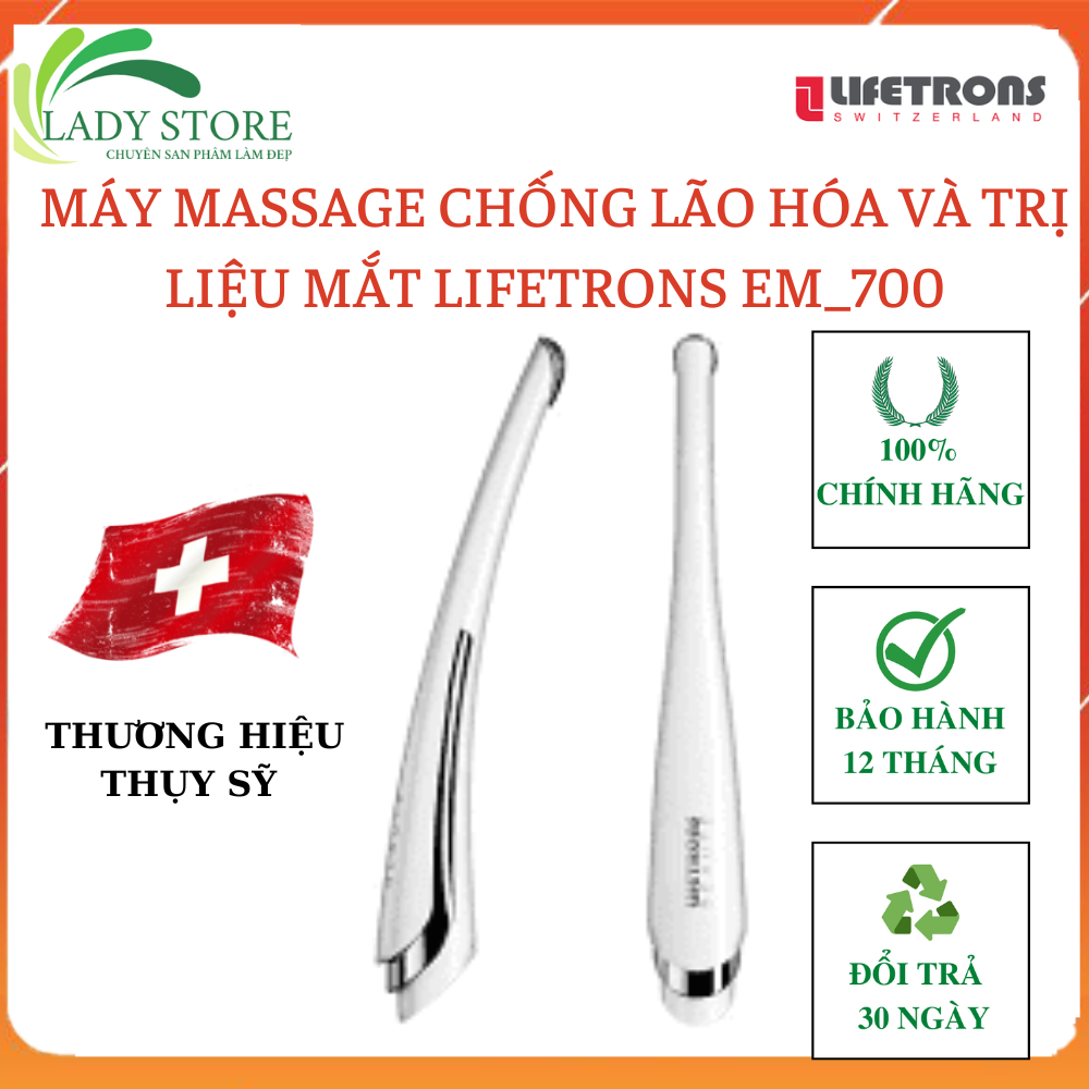 Máy massage chống lão hóa và trị liệu mắt Lifetrons EM-700 - Bảo hành chính hãng 12 tháng- Lỗi 1 đổi 1 trong vòng 30 ngày