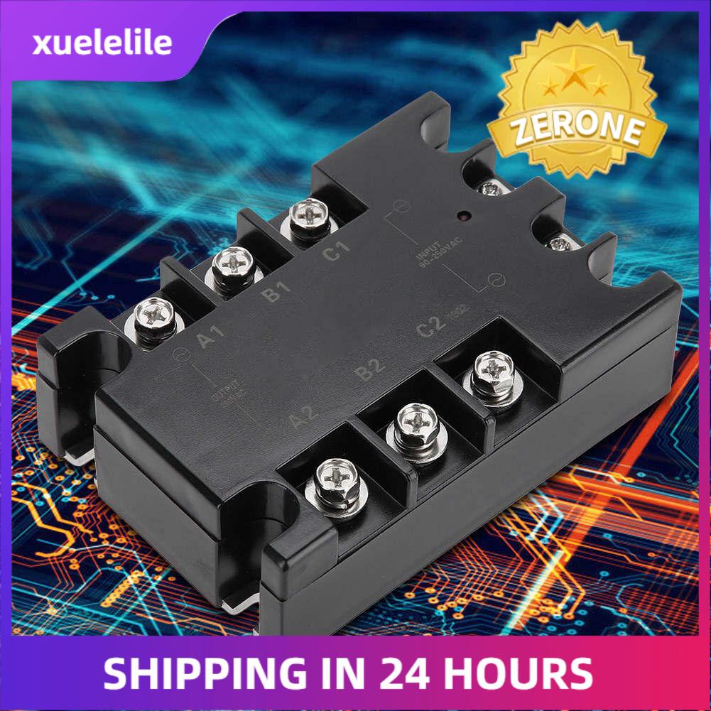 AC-AC 3 Pha 40A Rơ Le Trạng Thái Rắn 3 Pha Rơ Le Trạng Thái Rắn Đầu Vào SSR TSR-40AA-H 90-250VAC Tải 24-480VAC