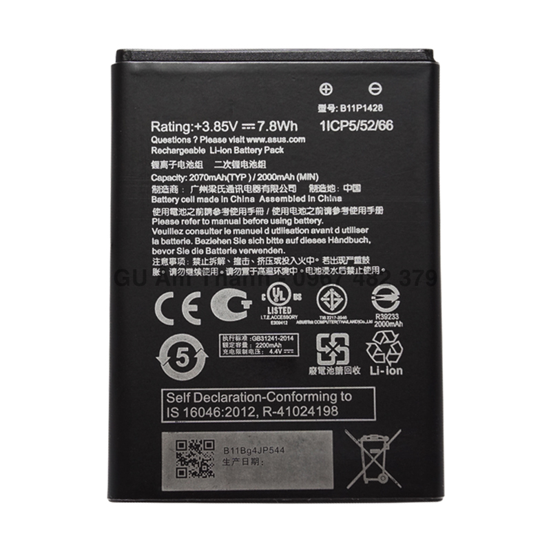 Pin cho asus zenfone 2 laser z00rd ze500kg dung lượng 2070mah