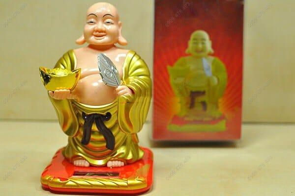 Phật di lặc dùng pin mặt trời 19cm- biểu tượng sự hạnh phúc