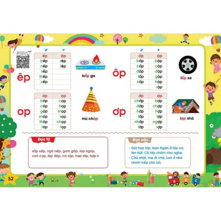 Tập Đánh Vần Tiếng Việt - Theo sơ đồ tư duy (Phiên bản Đặc biệt 5.0 Quét mã QR nghe Đọc và Kể chuyện)