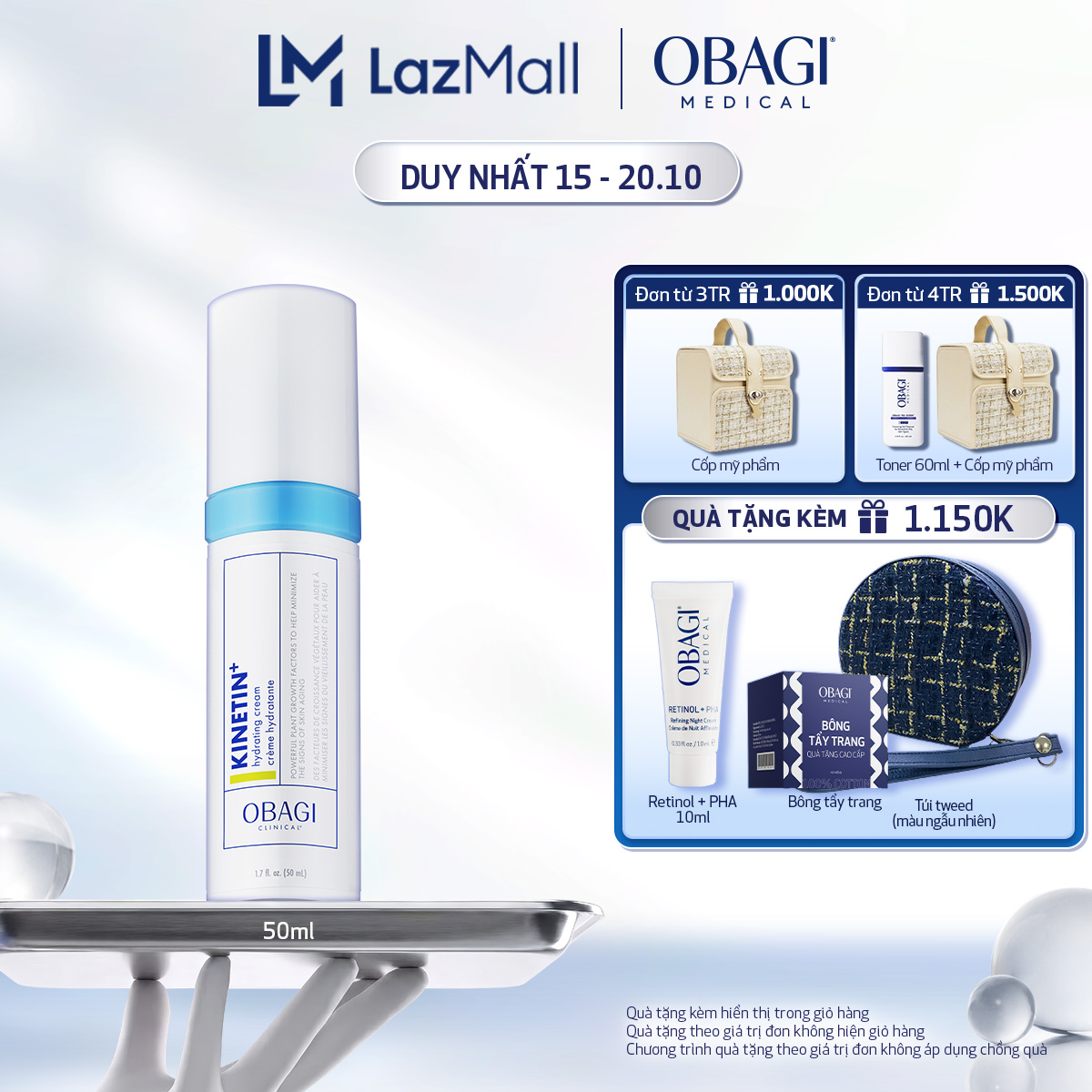 Kem dưỡng ẩm  phục hồi da Obagi Clinical Kinetin+ Hydrating Cream