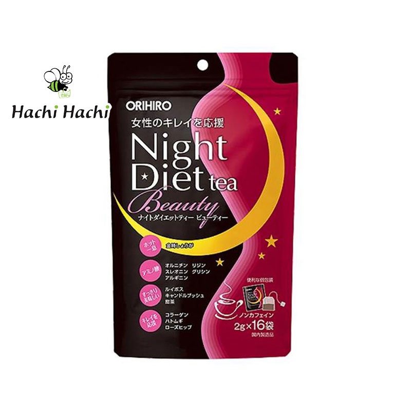 Trà giảm cân ban đêm Orihiro Night diet beauty 32g 2g x 16 túi - Hachi