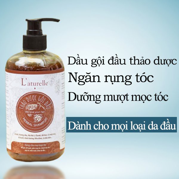 Dầu gội đầu thảo dược L’aturelle ngăn rụng tóc và tinh chất bưởi dưỡng mượt mọc tóc Laturelle 500ml - SiMi Beauty