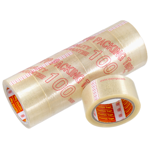 [HCM]1 Cuộn Băng keo dán hộp giá rẽ - Dài 100Y -  1 kg/ Cây (6 cuộn) - Bản 4F8 - (InbaobiHCM - Thùng giấy - Hộp giấy carton)