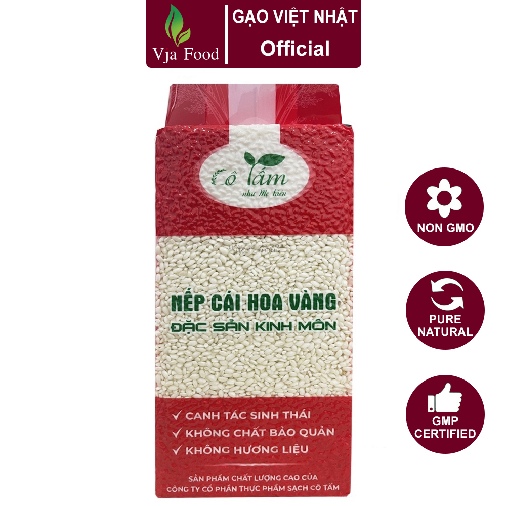 Gạo nếp cái hoa vàng cô tấm túi 1kg - đặc sản kinh môn, hải dương