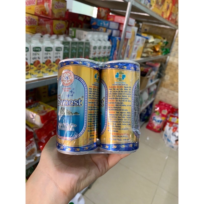 Nước yến sào Khánh Hoà Sanest vỉ 6 lon ,thùng 30 lon (190ml×1 lon)