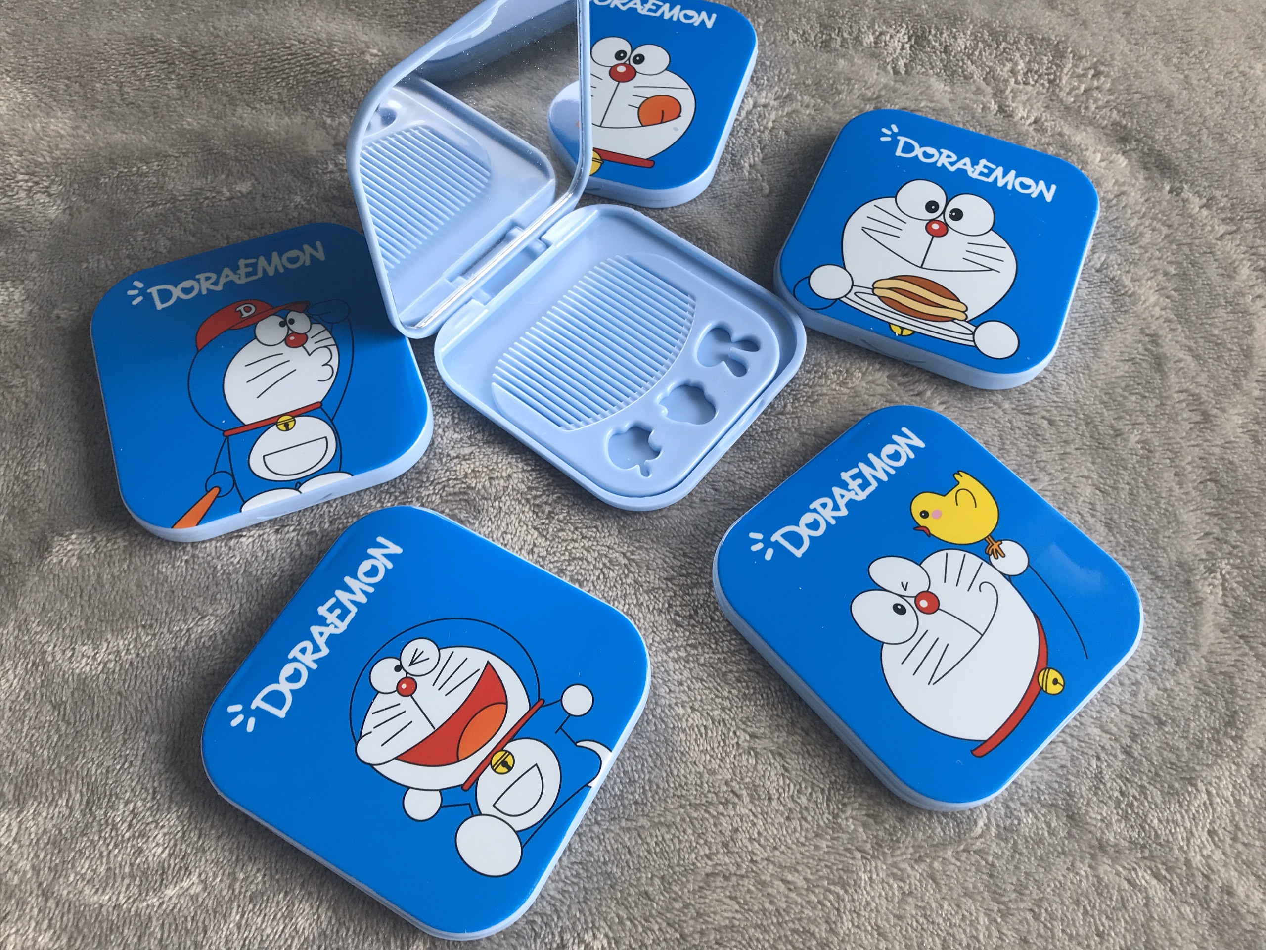 Combo 5 bộ gương kèm lược mèo đôre.mon cute dễ thương