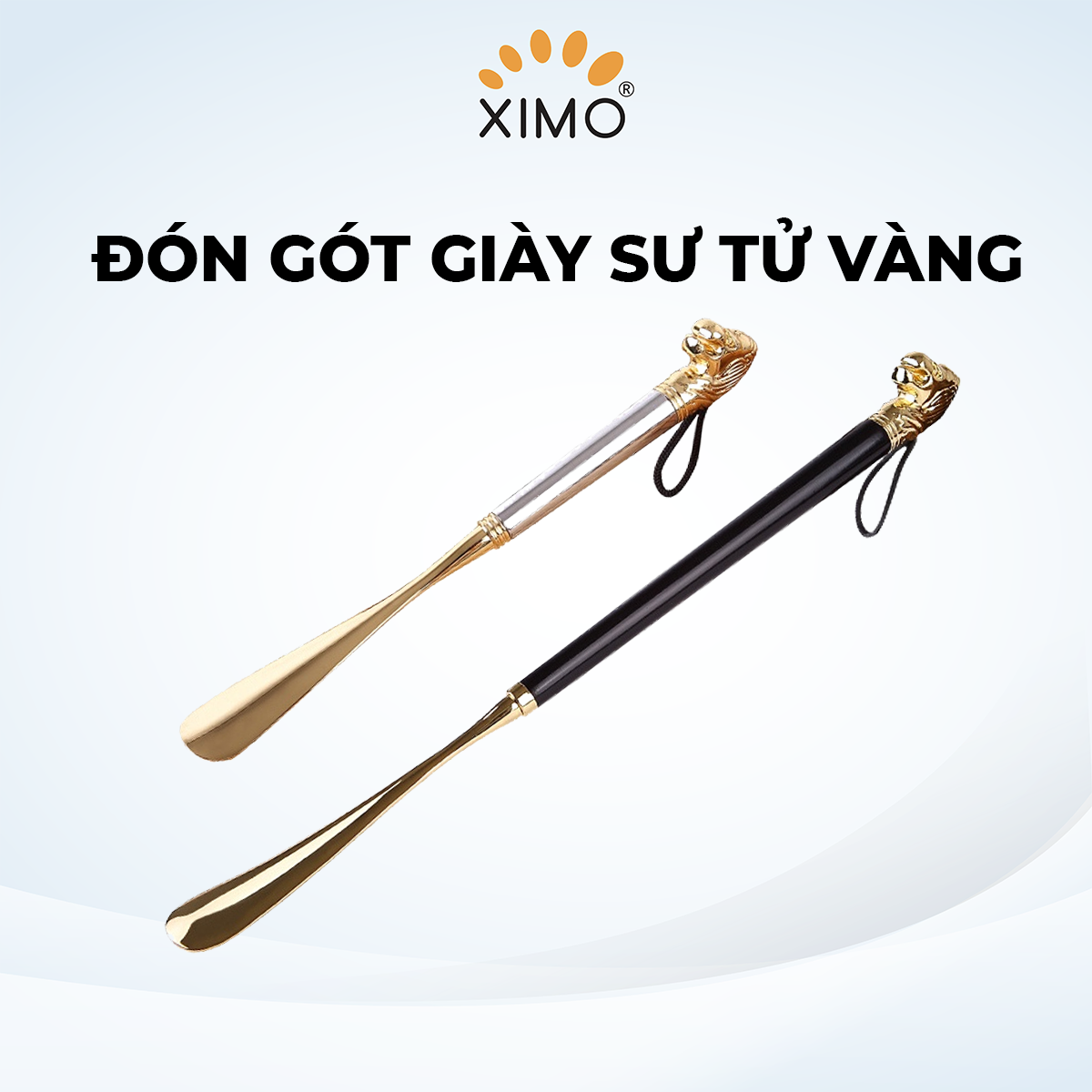 Đón gót giày hình sư tử vàng dáng vẻ sang trọng quý tộc XIMO DGG01