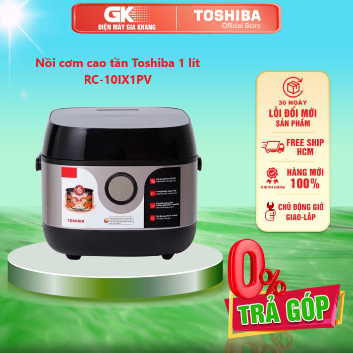 Nồi cơm cao tần toshiba 1 lít rc-10ix1pv - giao toàn quốc - freeship hcm