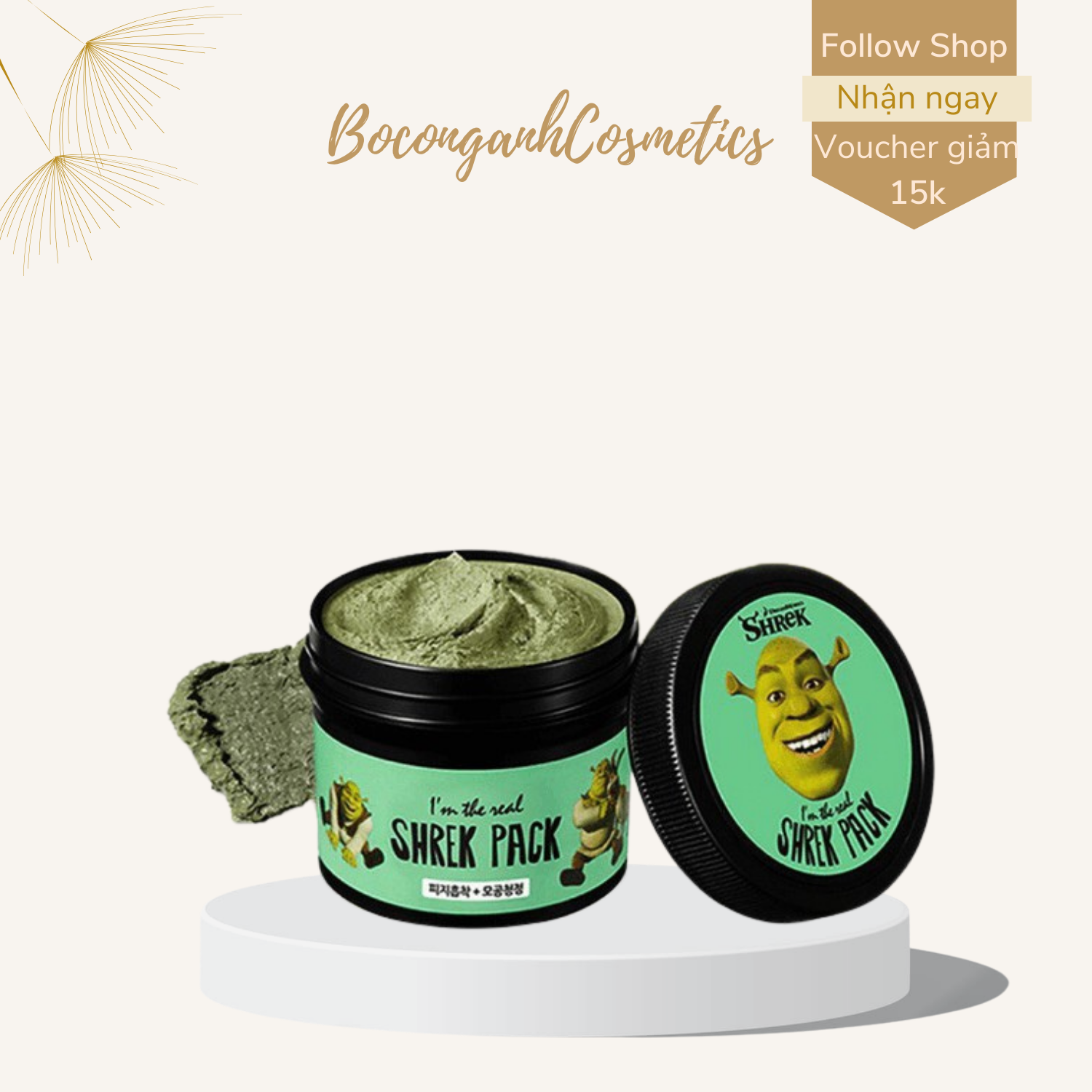 Mặt nạ đất sét làm sạch da Olive Young I'm The Real Shrek Pack 110g.