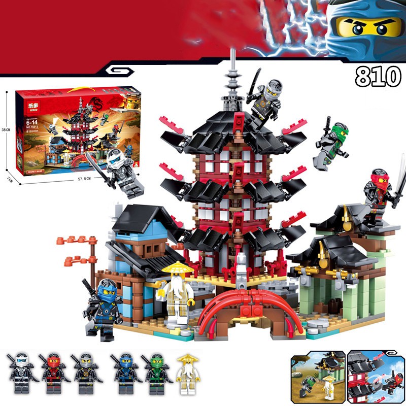 Bộ đồ chơi lắp ghép kiểu lego ninja go ngôi đền huyền bí leduo 76013 với 810 chi tiết