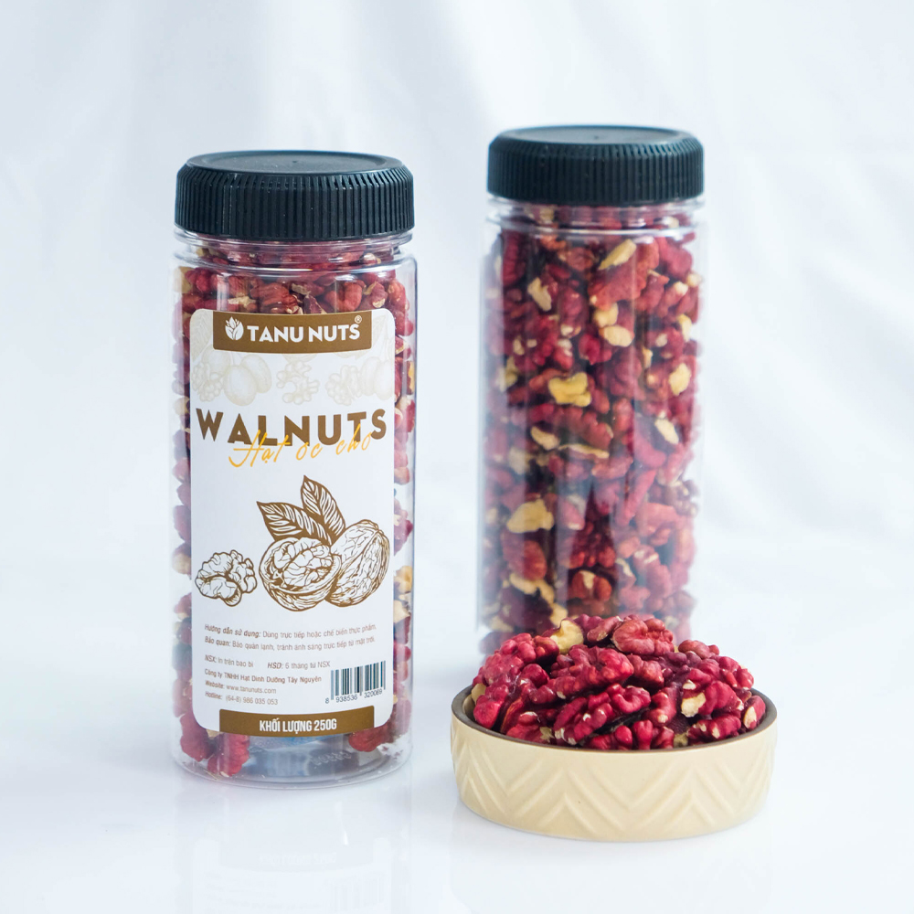 Nhân hạt óc chó đỏ TANU NUTS hũ 250g hạt óc chó tách vỏ Chile hạt dinh dưỡng cho bà bầu, bé.