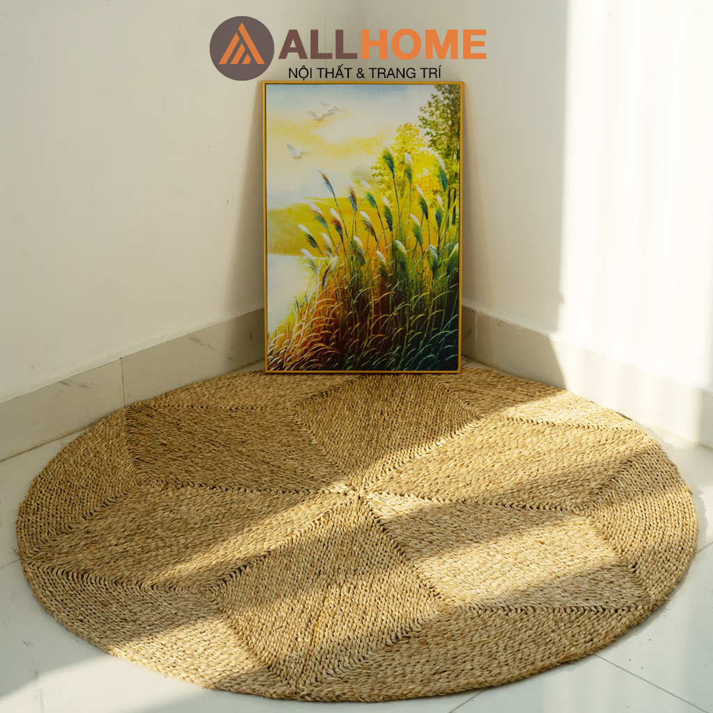 Thảm cói trải sàn hình ngôi sao allhome trang trí nhà cửa chụp ảnh cực xinh nhiều kích thước