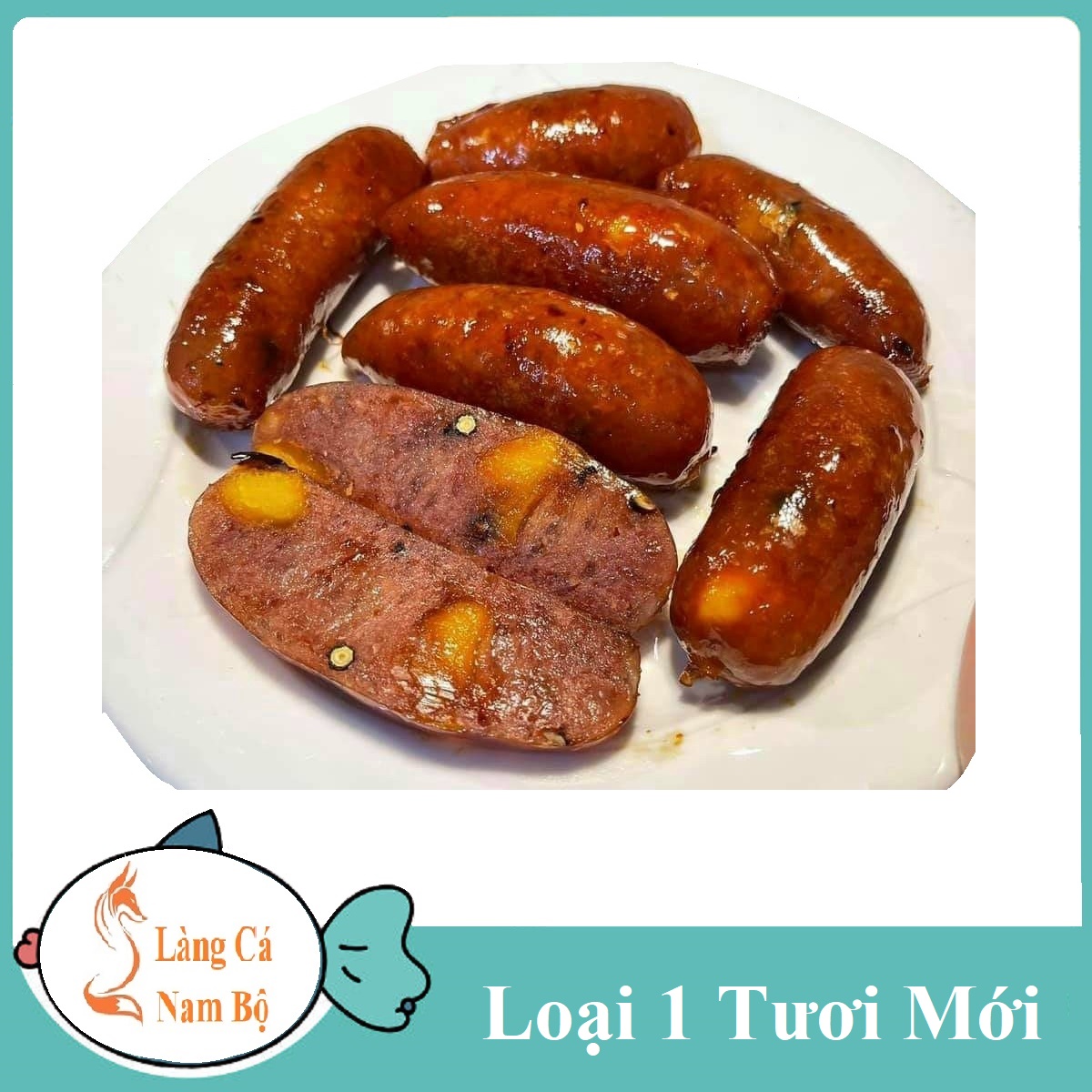Lạp xưởng tươi trứng muối cai lậy tỉ lệ nạc 90%
