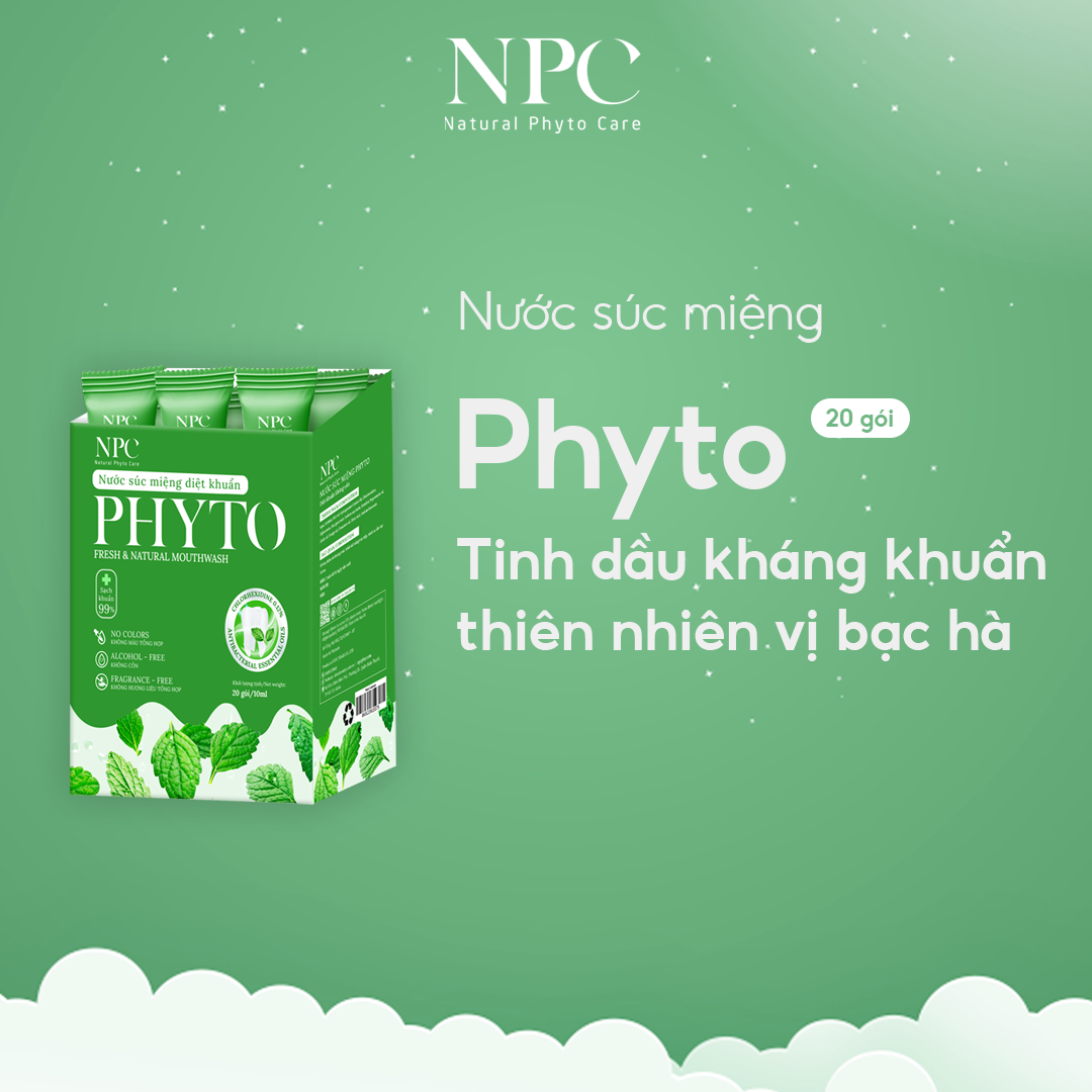 Nước súc miệng Phyto hương bạc hà làm sạch khoang miệng 99.9%