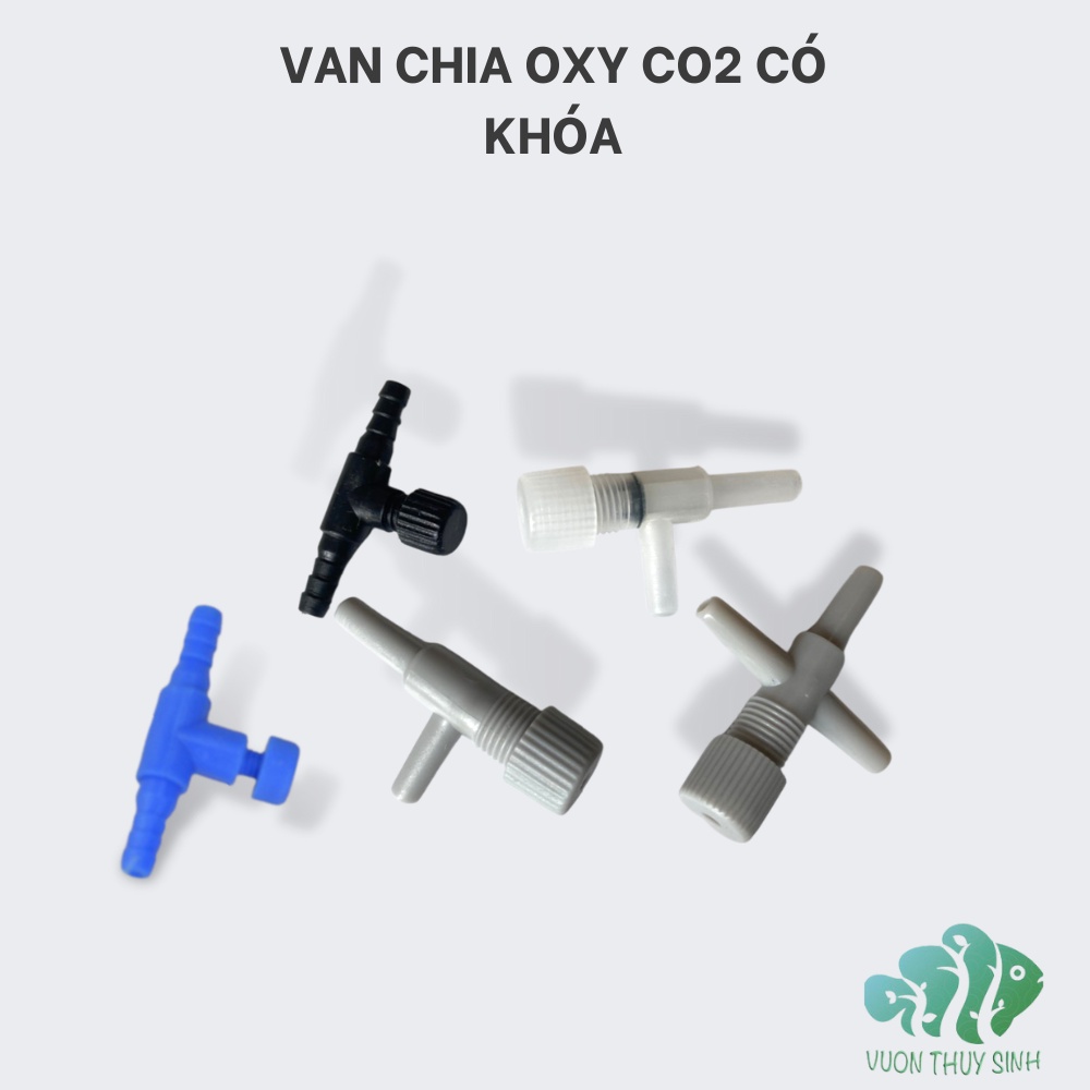10 Van chia dây sủi oxy, 10 van chia CO2 có khoá giá rẻ tiện lợi cho bể cá bể thủy sinh
