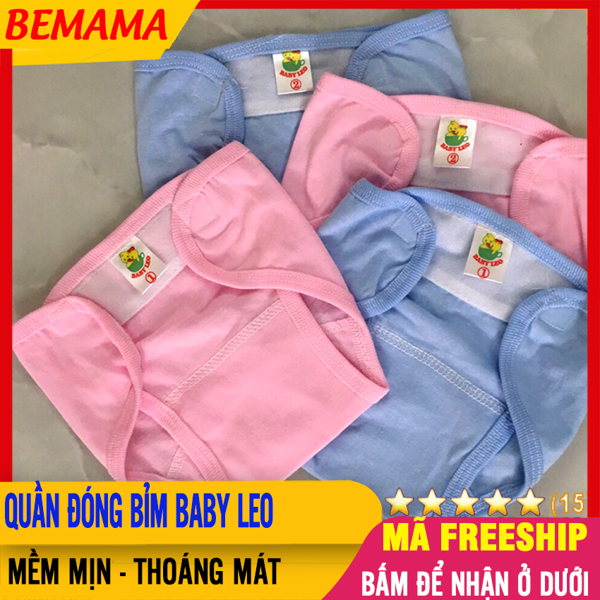 Set 5 Quần Đóng Bỉm Cho Bé (Hiệu Baby Leo) Dày Dặn, Mềm Mại, 100% Cotton- Quần Thay Bỉm/Tả/Tã Cho Bé Sơ Sinh - 5 Quần Bỉm Baby Leo - BEMAMA