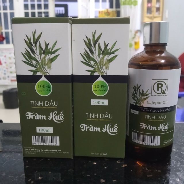 (Tặng dây treo tinh dầu bạc hà 8ml) Combo 2 chai Tinh dầu Tràm Huế nguyên chất dùng giữ ấm cho bé I đuổi muỗi I khử mùi (100ml)