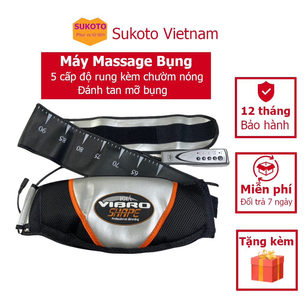 Máy massage giảm mỡ bụng Vibro- Đai mát xa đốt mỡ giúp eo thon săn chắc.