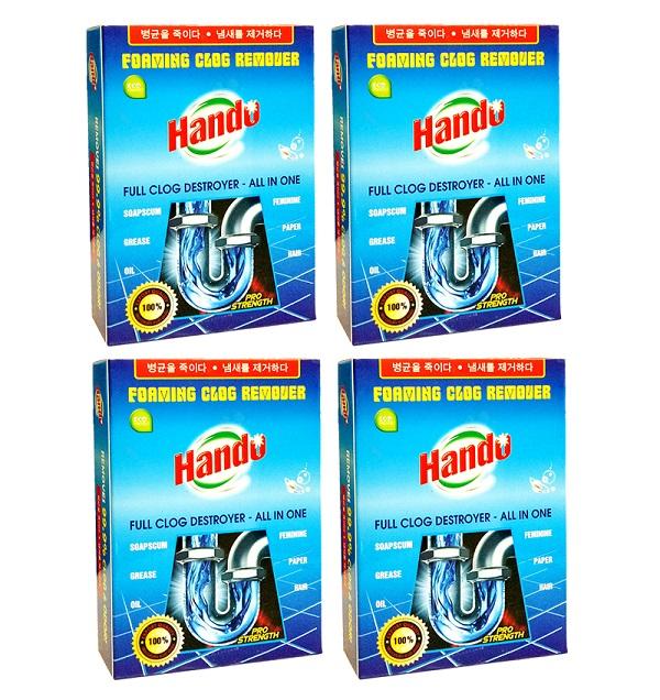 Bộ 4 hộp bột thông cống hando 100g xuất khẩu gsg50