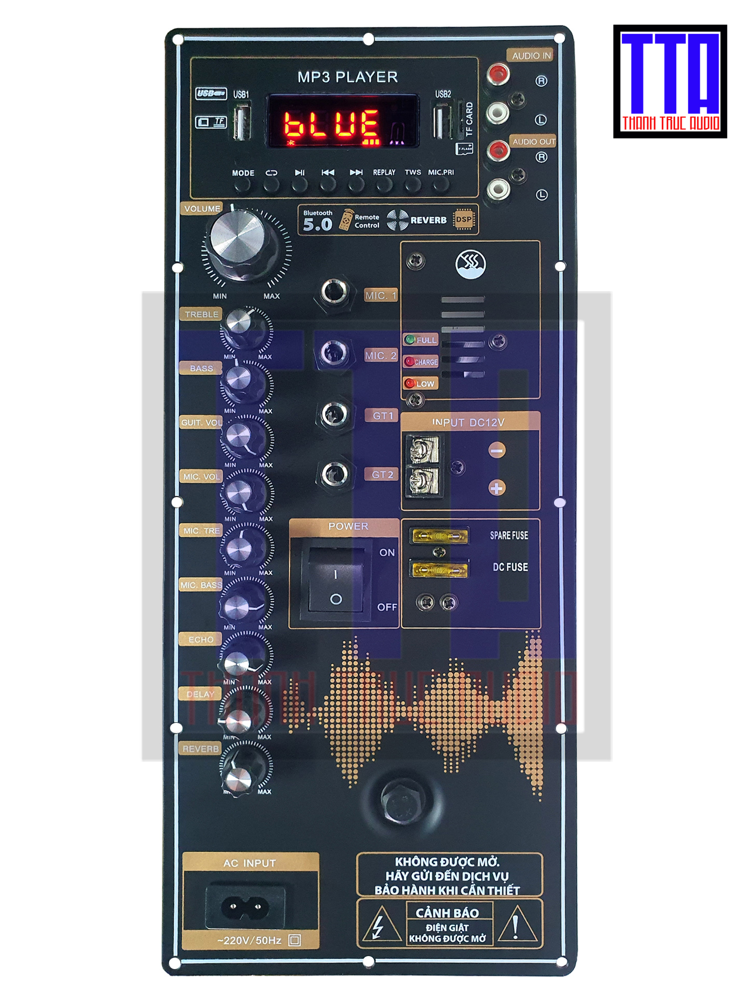 [HCM]Bo mạch loa kéo - reverb DSP - delay - 4 tấc đơn - 3 tấc đôi - 9300S