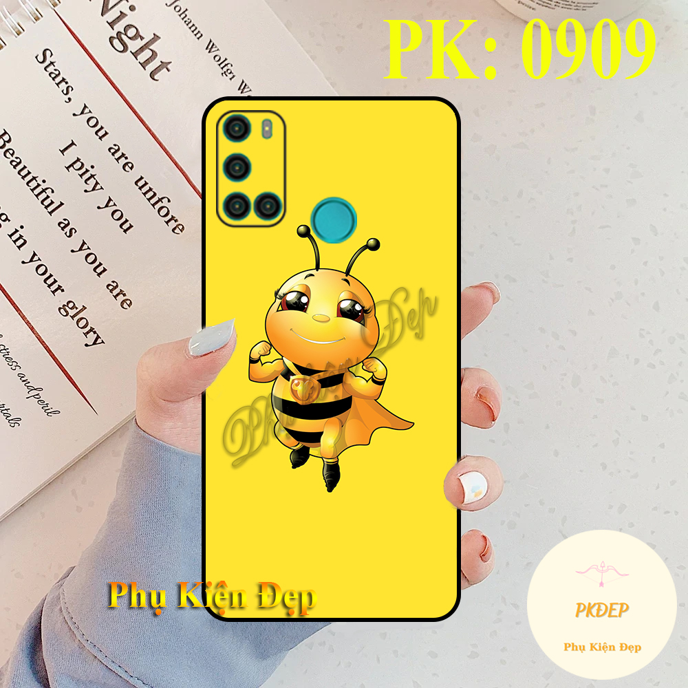 Ốp lưng Vsmart Joy 4 dẻo đen in hình Chú Ong dễ thương