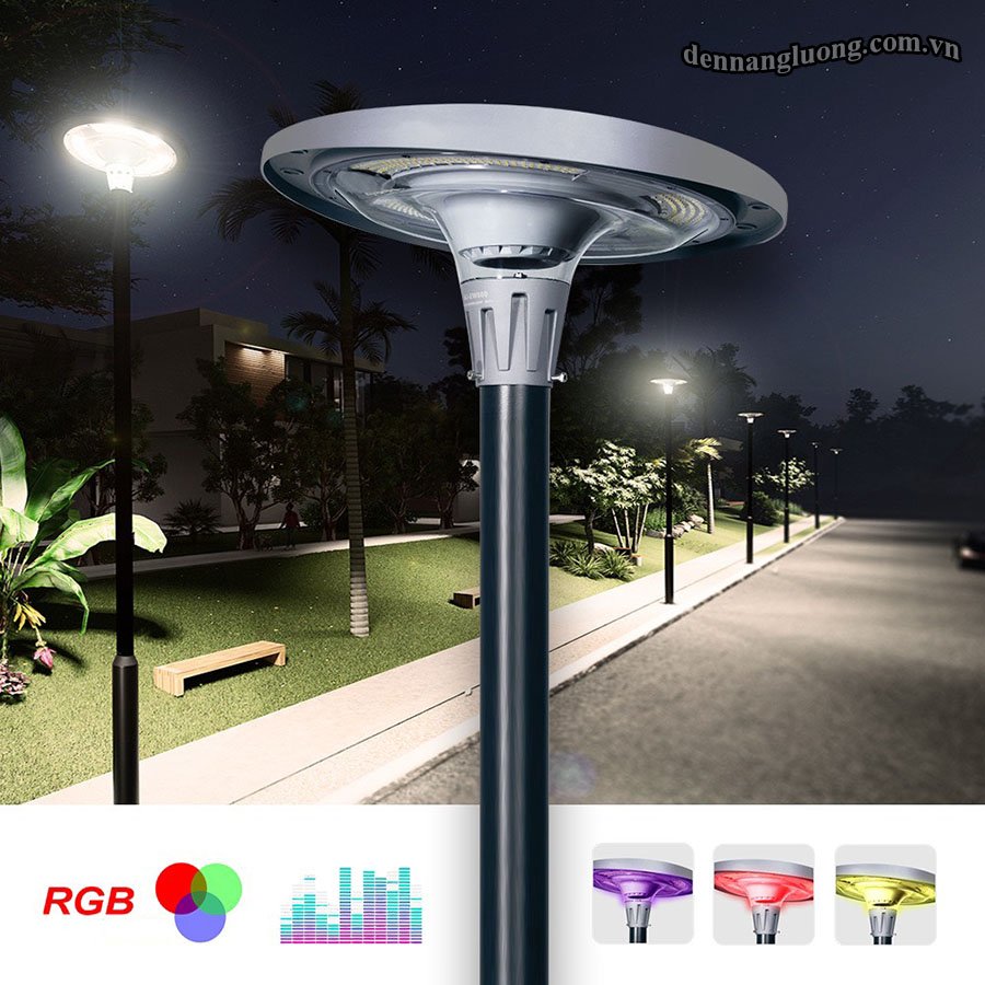 Đèn năng lượng mặt trời ufo 1200w chiếu sáng 350m2
