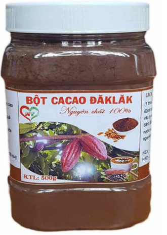 Bột Ca Cao nguyên chất Đăk Lăk, hộp 500gram