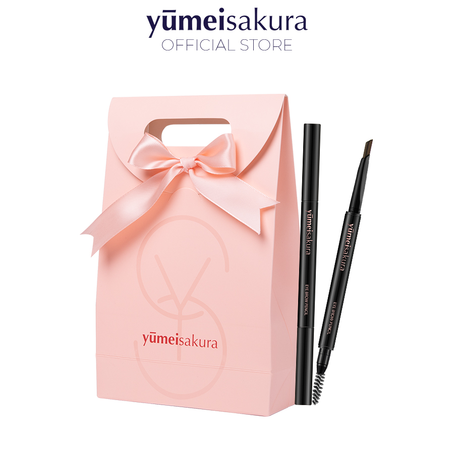 Combo chì kẻ mày bền màu và túi son yumeisakura phiên bản giới hạn