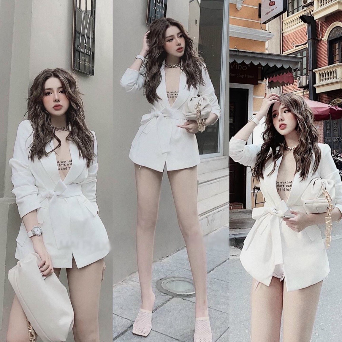 [ SANG CHẢNH] Áo khoác vest trơn dài nữ sang trọng - phối đồ cực ngầu