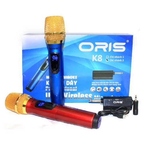 Bộ 1 micro không dây oris k8 cực hút cho loa kéo, amply