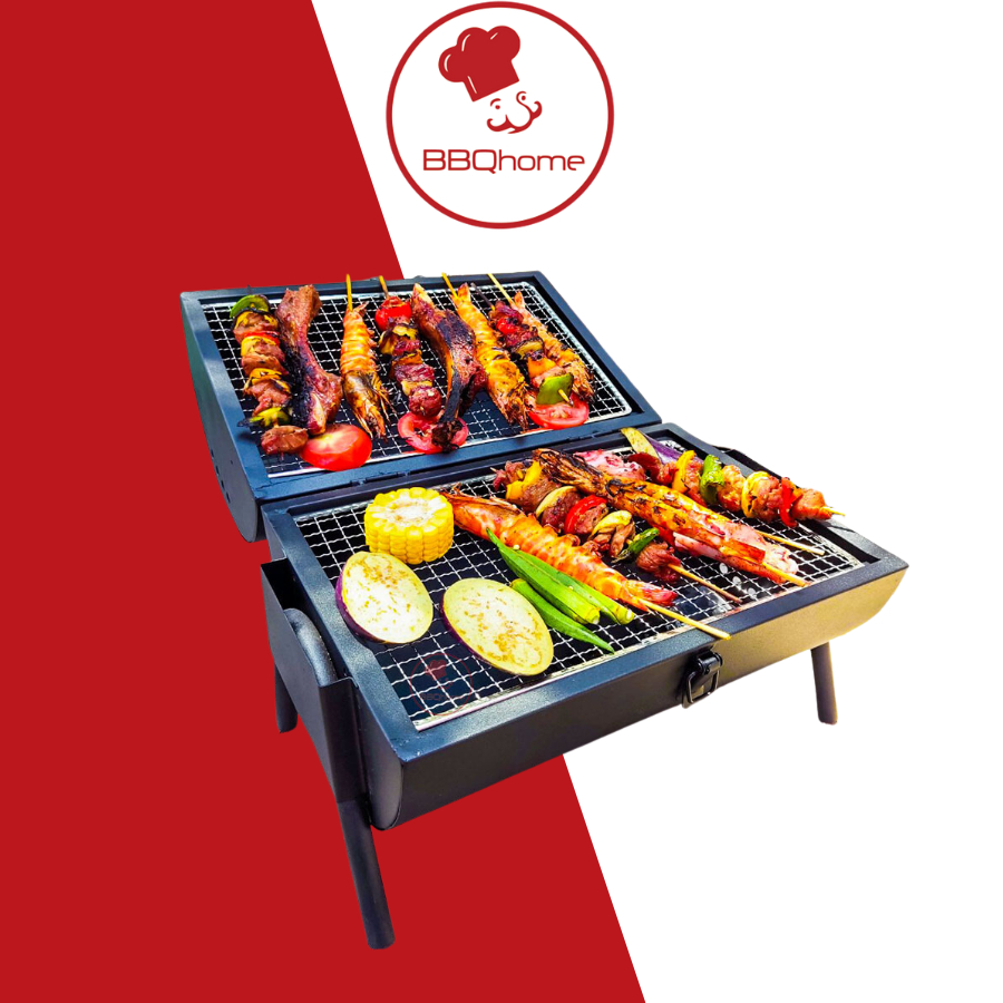 Bếp nướng than hoa, bếp nướng bbq ngoài trời, bếp nướng mini bbq hàng loại 1, tháo ra lắp vào siêu gọn gàng
