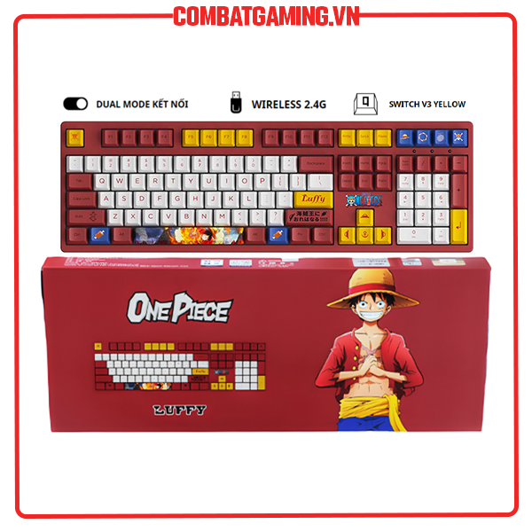 Bàn Phím Cơ Không Dây AKKO 3108 RF One Piece Luffy