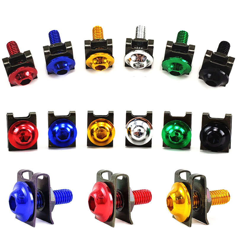 Ốc 6mm dài 20mm kèm tán pat kẹp bửng dè xe máy giá 1 con