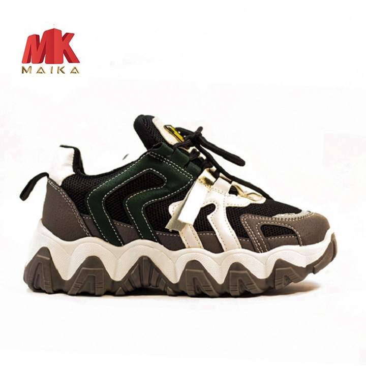 Giày Sneaker Đế Cao MKS186GY XÁM cá tính mạnh mẽ, phù hợp đi học, du lịch, dạo phố, độn đế, đôn đế MK MAIKA