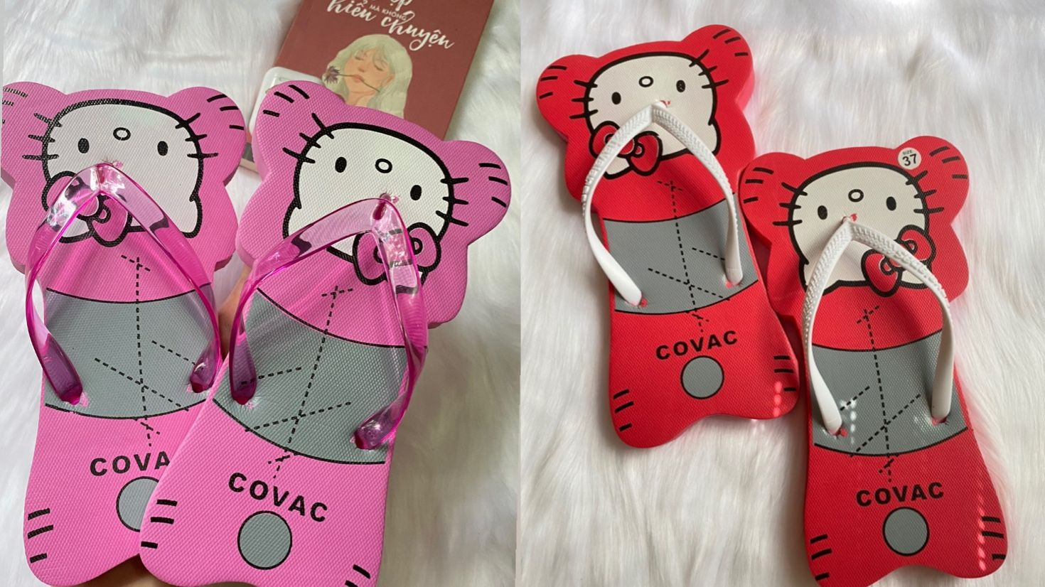 [ HCM ] DÉP HELLO KITTY XỎ NGÓN DỄ THƯƠNG DÀNH CHO MẸ VÀ BÉ ( ảnh thật ) -BIBO_store24